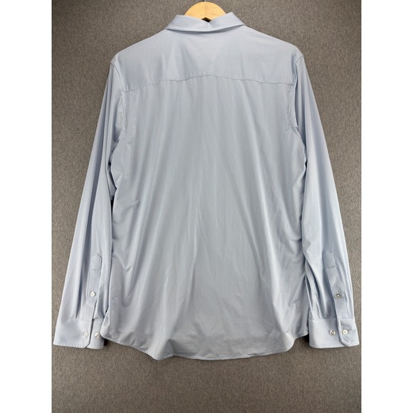 Aha Selected Mens XL Blue‎ White Striped AA Stretch Commuter Long Sleeve NWT - Picture 3 of 10